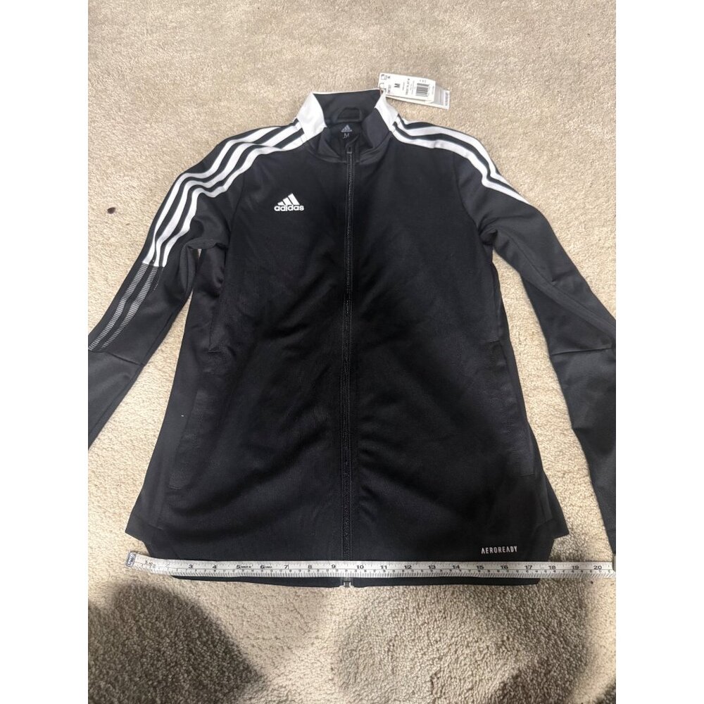 Adidas Womens Tracksuit Aeroready Track Jacket Med & Pants Small Set Black - Picture 13 of 16